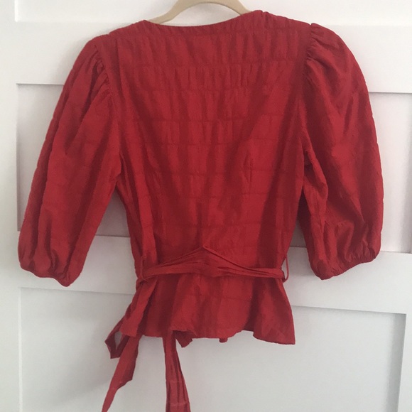 H&M puff sleeved wrapover blouse - worn once! - Picture 7 of 8